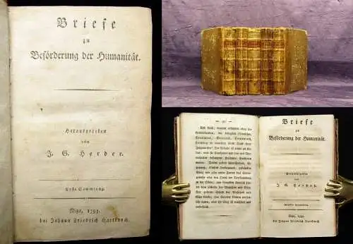 Herder Briefe zu Beförderung der Humanität 10 Bde. in 5, 1793 EA Nachweis