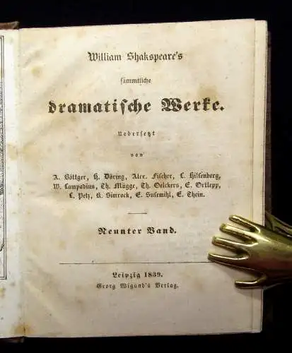 Böttger,Döring u.a. William Shakspeare`s sämmtliche dramatische Werke 1-12, 1839