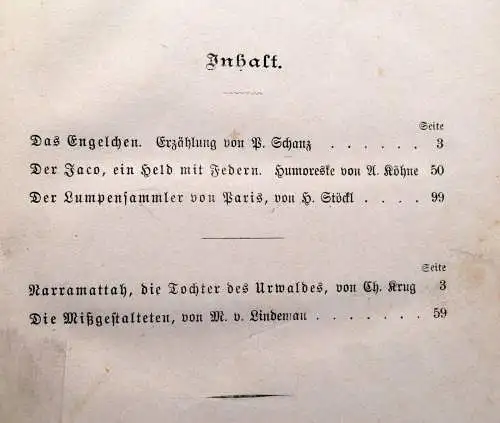 Schnaz, Stöckl, Krug u.a. Dämmerstunden Fünf Erzählungen für die Jugend um 1880