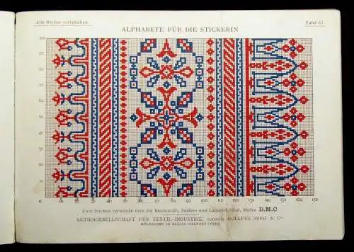 Alphabete für die Stickerin Buchstaben, Monogramme, Ziffern und Ornamente 1900