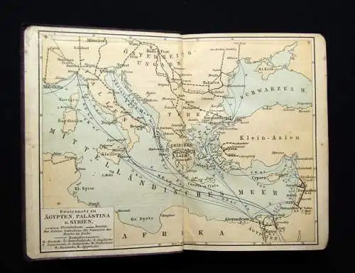 Meyers Reisebücher Ägypten Palästina und Syrien 1889 Ortskunde Georgraphie