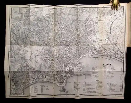Baedeker Karl Unter-Italien und Sicilien Mit 8 Karten und 12 Plänen 1876 selten