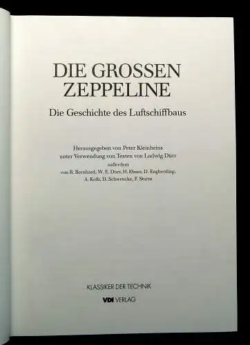 Kleinheins Die grossen Zeppeline 1985 Geschichte des Luftschiffbaus Bodo Jost