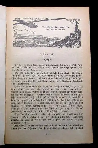 Balk Helden der Luft Nr. 9 Der Schneider von Ulm um 1920 Luftschifffahrt