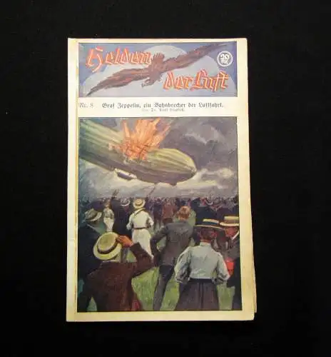 Englisch Helden der Luft Nr. 8 Graf Zeppelin Bahnbrecher der Luftfahrt um 1920