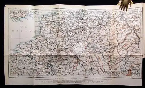 Baedeker Paris Nebst einigen Routen durch das nördliche Frankreich 1909 Karten