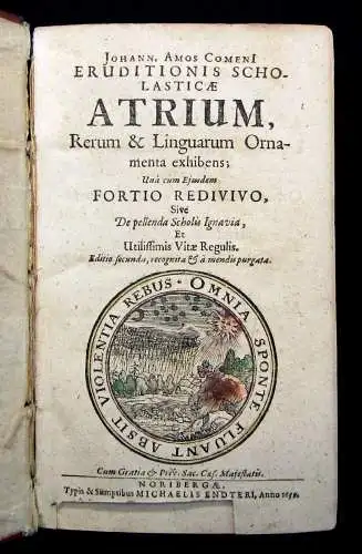 Artrium, Rerum & Linguarum Ornaments exhibens Fortio Redivivo *selten* 1658