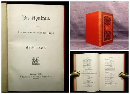 Grillparzer Die Ahnfrau Trauerspiel in fünf Aufzügen 1891 Belletristik Lyrik