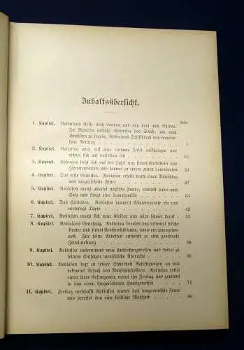 Campe Robinson Ein Lesebuch für Kinder um 1915 6 Farbdrucktafeln Abenteuer