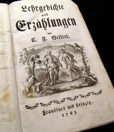 Gellerts sämmtliche Schriften III. Theil 1765 Klassiker Belletristik Lyrik