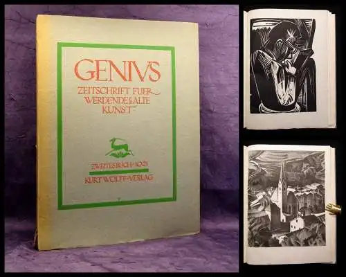 Genius Zeitschrift fuer werdende und alte Kunst Zweites Buch 1921 2 Or. Grafiken