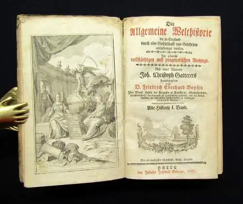 Boysen Die allgemeine Welthistorie 1767 Alte Historie 1. Band Geschichte