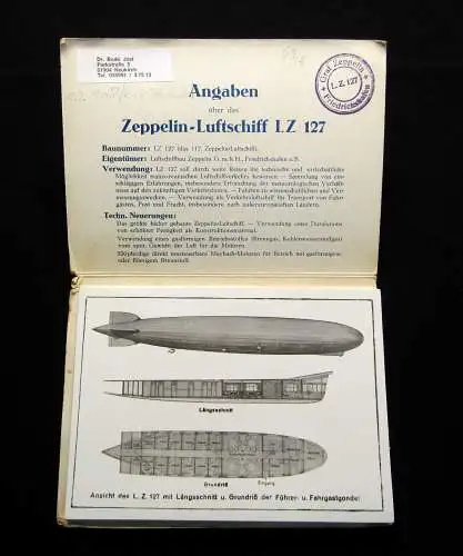 Leporello LZ 127 Graf Zeppelin 10 versch. Postkarten 1. Hälfte 20.Jhd Bodo Jost