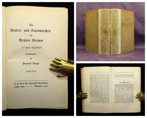 Panzer Brüder Grimm Die Kinder u. Hausmärchen 2 Bde. 1813/ 1815 Belletristik