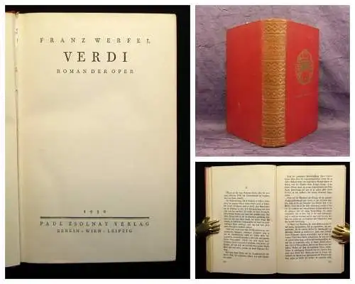 Werfel, Franz Verdi Roman der Oper 1930 Klassik Unterhaltung Geschichte Lyrik