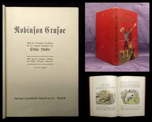 Höcker Robinson Crusoe Nach Defoeschen Erzählungen 1899 Abenteuer Erzählungen