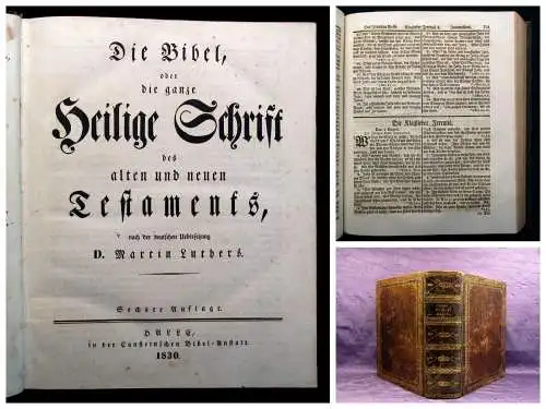Die Bibel,oder die ganze heilige Schrift des alten und neuen Testaments 1830