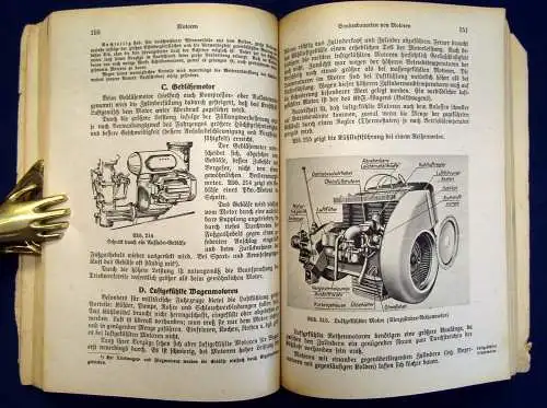 Handbuch für Kraftfahrer Mit 485 teils mehrfarbigen Abb. und 2 Tafeln 1900 js