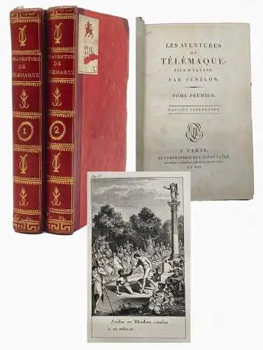 Fenelon  Les aventures de Télémaque, fils d`Ulysse par 2 Bde. 1799 Literatur
