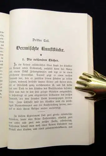 Suhr Der Amateur-Zauberer mit Karten und Münzen um 1900 Magie Zauberer