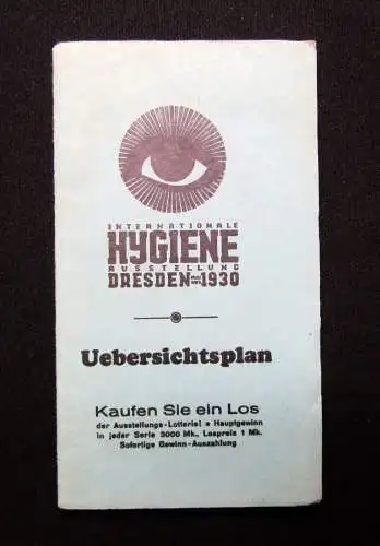 Großkopf Internationale Hygiene-Ausstellung Dresden 1930 Übersichtsplan Guide