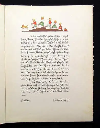 Grüger Liederfibel Kinderlieder in Bildernoten dargestellt 1927 Kinderbücher