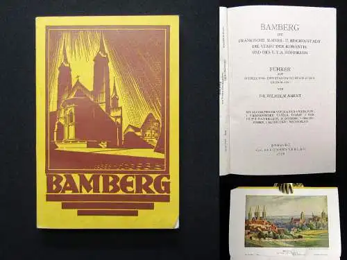 Ament Bamberg Stadt der Romantik 1929 4 Tafeln 48 Bilder 3 Grundrisse 2 Pläne