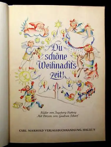 Scharf/Viehrig Du schöne Weihnachtszeit 1947 Kinderbuch Literatur Lyrik