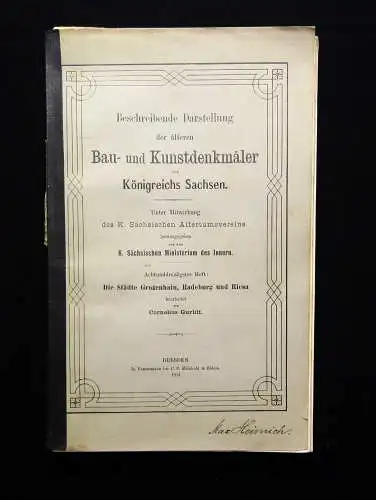 Gurlitt Beschreibende Darstellung der älteren Bau-und Kunstdenkmäler 1914