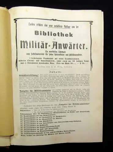 Genthe u.a. Bibliothek für Militäranwärter Ein wertvolles Lehrbuch um 1910