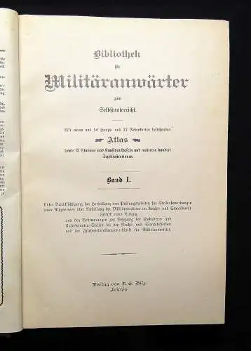 Genthe u.a. Bibliothek für Militäranwärter Ein wertvolles Lehrbuch um 1910