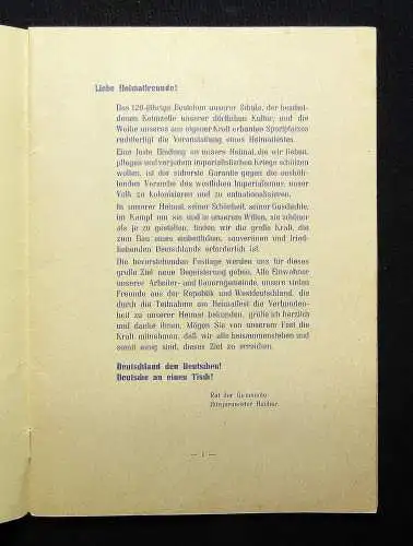 Stadt Somsdorf Heimatheft Somsdorf 10. bis 18. Juli 1954 Geschichte sehr selten