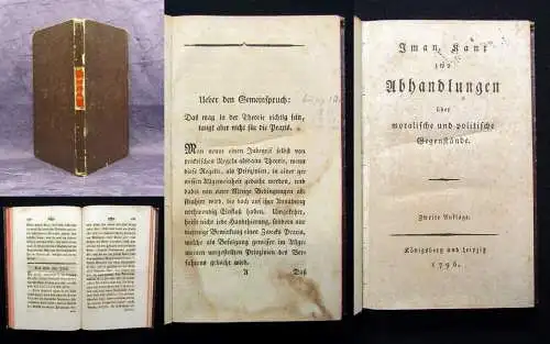 Kant, Immanuel Zwo Abhandlungen über moralische und politische Gegenstände 1796