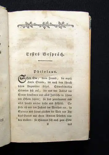 Herder, Johann Gottfried Gott. Einige Gespräche EA 1787 Christenthum Glaube