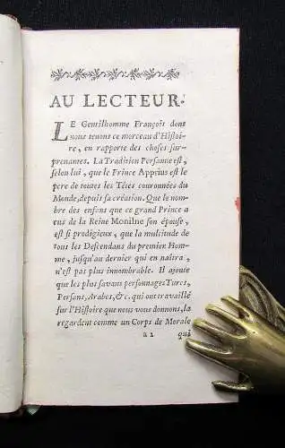 de Beauchamps Histoire du Prince Apprius, Extraite des Fastes du Monde 1729