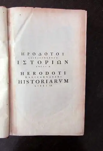 Herodot von Halikarnass(os) Herodoti Halicarnassei Historiarum Libri IX 1763