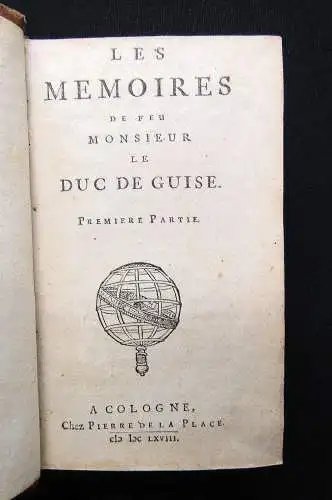 Guise Les Memoires de feu Monsieur le duc de Guise - 2 in 1, 1668