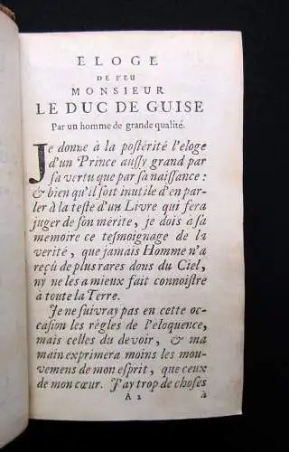 Guise Les Memoires de feu Monsieur le duc de Guise - 2 in 1, 1668