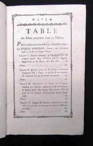 Voltaire La Pucelle d'Orléans, poème, divisé en vingt et un chants. Avec 1773