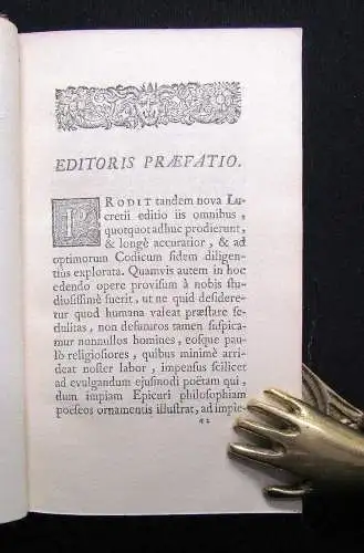 Lucretius Carus, Titus Titi Lucretii Cari de Rerum natura libri sex 1744