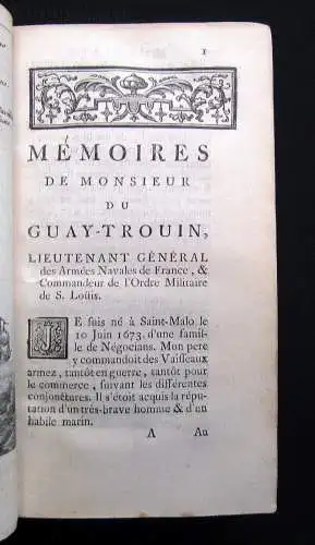 du Guay-Trouin Memoires de Monsieur Du Guay-Trouin, lieutenant general des armée