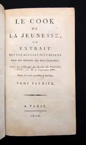 Berenger Le Cook de la Jeunesse, ou extrait des voyages les plus récens 1808