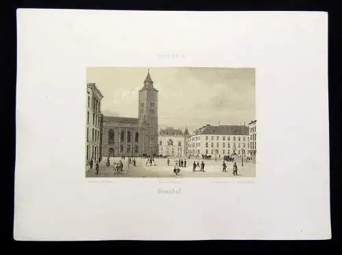 Geissler Bremen, 15 von gesamt 18 getönten Lithographien aus "Album von Bremen"