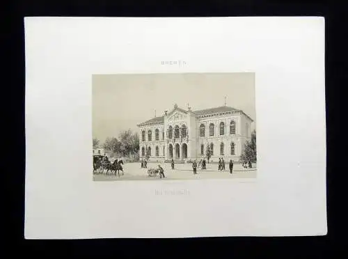 Geissler Bremen, 15 von gesamt 18 getönten Lithographien aus "Album von Bremen"