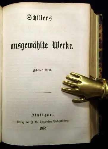 Schiller`s ausgewählte Werke 1867 12 Bde. in 6 komplett Klassiker Lyrik