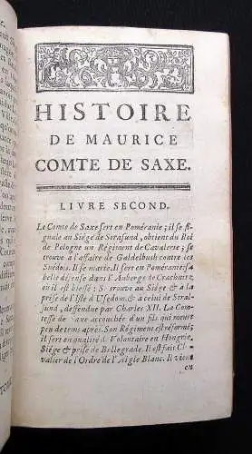 Neel Histoire de Maurice Comte de Saxe, Maréchal général des Camps et Armés 1754