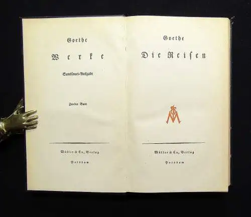 Goethe Dichtung und Wahrheit Sancousi Ausgabe 10 Bde. um 1920 Klassiker