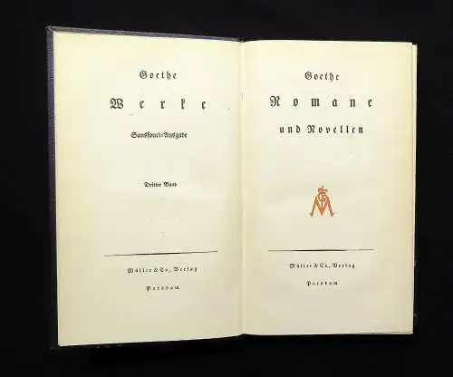 Goethe Dichtung und Wahrheit Sancousi Ausgabe 10 Bde. um 1920 Klassiker