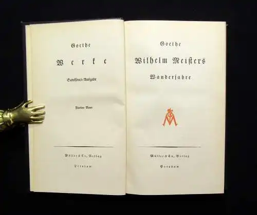 Goethe Dichtung und Wahrheit Sancousi Ausgabe 10 Bde. um 1920 Klassiker