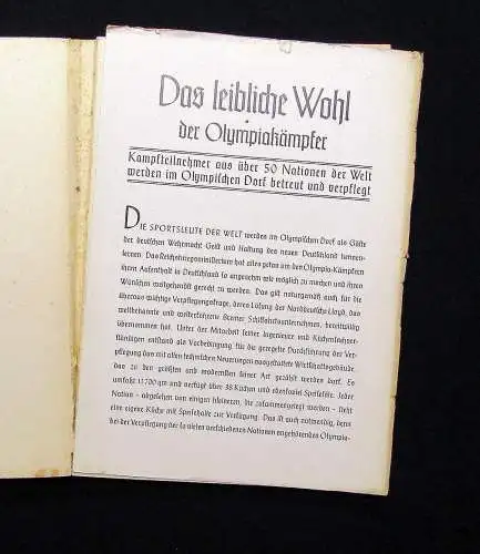 Das Olympische Dorf erbaut von der Wehrmacht d. Deutschen Reiches Berlin 1936